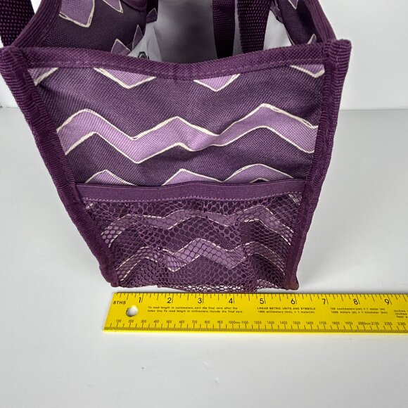 ThirtyOne Organizing Utility Keep it Tote Shoulder Bag Purple Chevron Caddy‎ - Picture 11 of 13